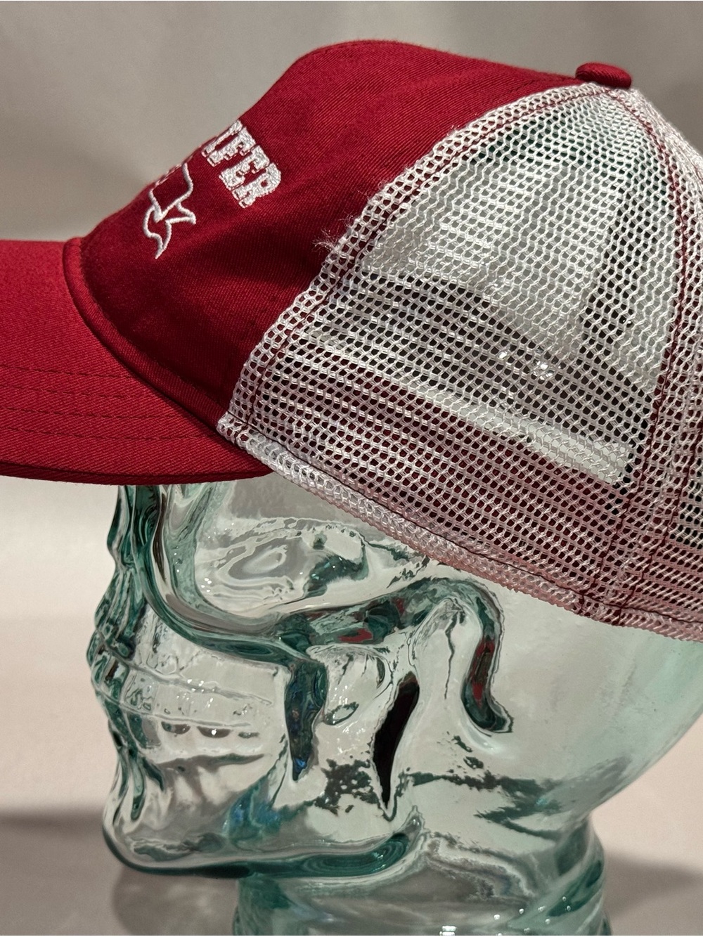 Crazy Heifer Cattle Co Snapback Trucker Hat Cap Mesh Back Red Miranda Lambert - Picture 3 of 7